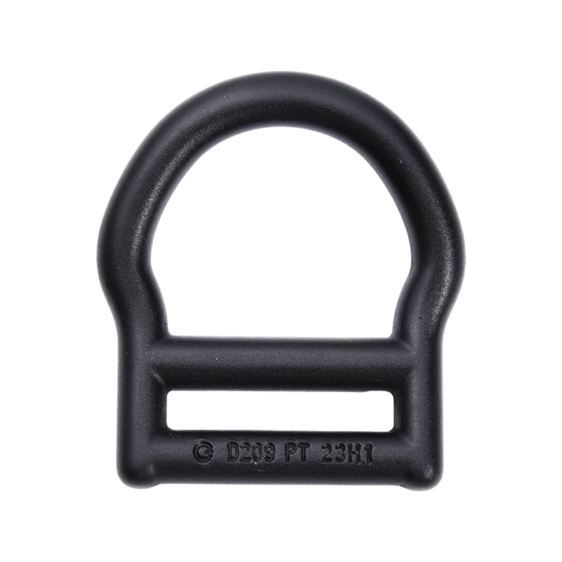 HLD1807 Anello a D in alluminio nero con dimensioni interne di 46 mm