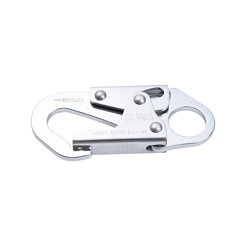 In che modo il design dello snap galvanizzato a doppio blocco garantisce la facilità d'uso mantenendo un blocco sicuro?